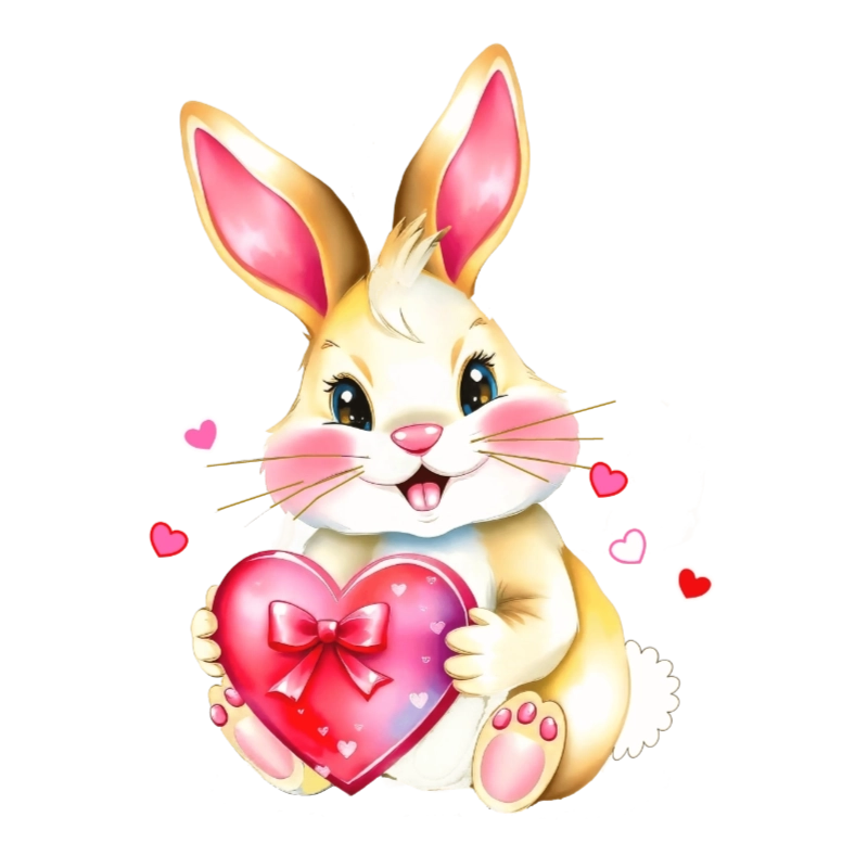 Irresistibly Sweet Free Valentine’s Bunny Clipart! (PNG & SVG)