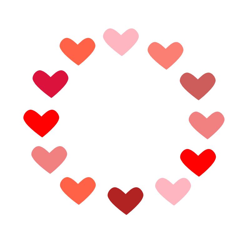Free Playful Valentine’s Day Heart Circle Clipart! (PNG & SVG)