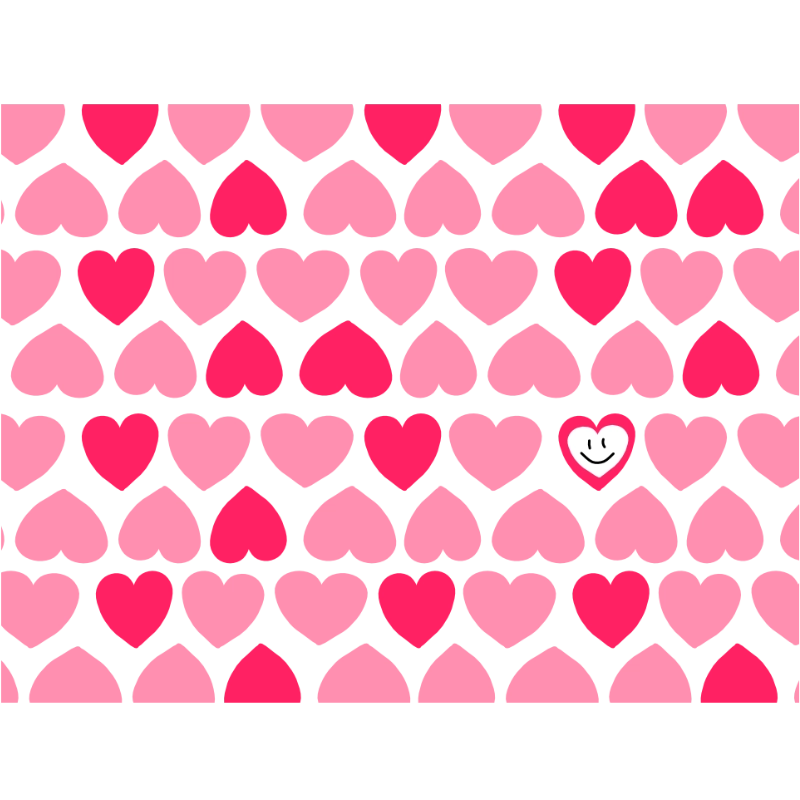 Cheerful Hearts Pattern with Smiley Face Clip Art – Free Download (PNG & SVG)