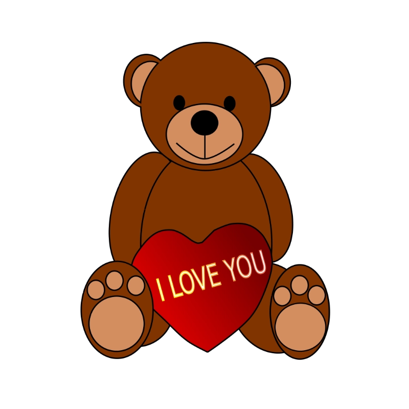 Free Cute, Cuddly Valentine’s Day Teddy Bear Clipart! (PNG & SVG)